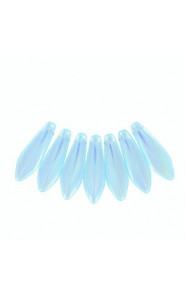 Czech Glass Daggers beads 5x16mm Blue ab 61000-28701